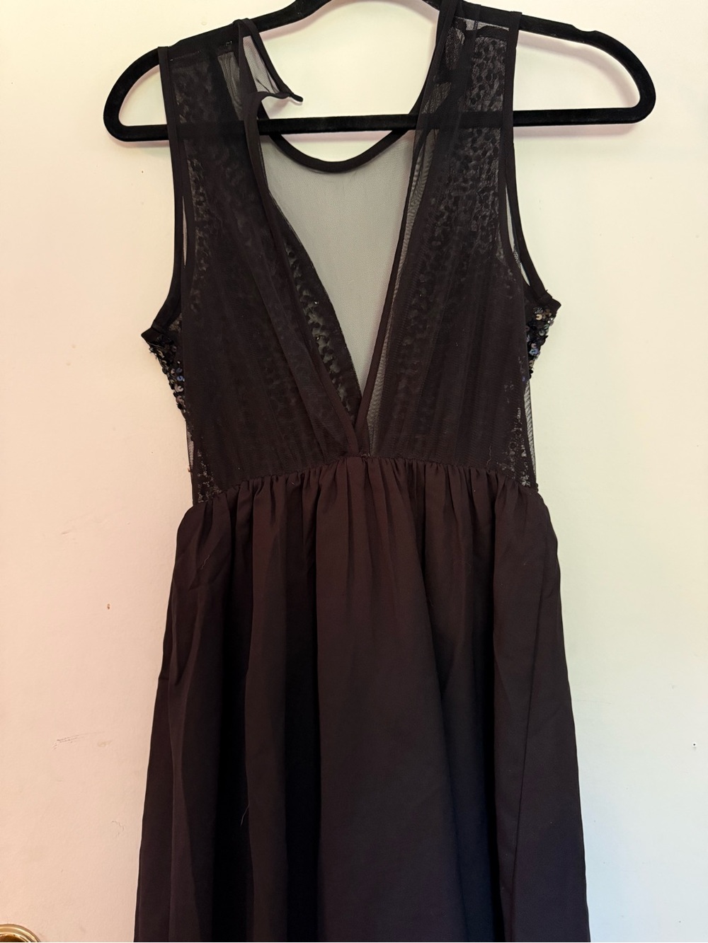 Forever 21 Black Sequin Mesh Midi Dress - Picture 2 of 2